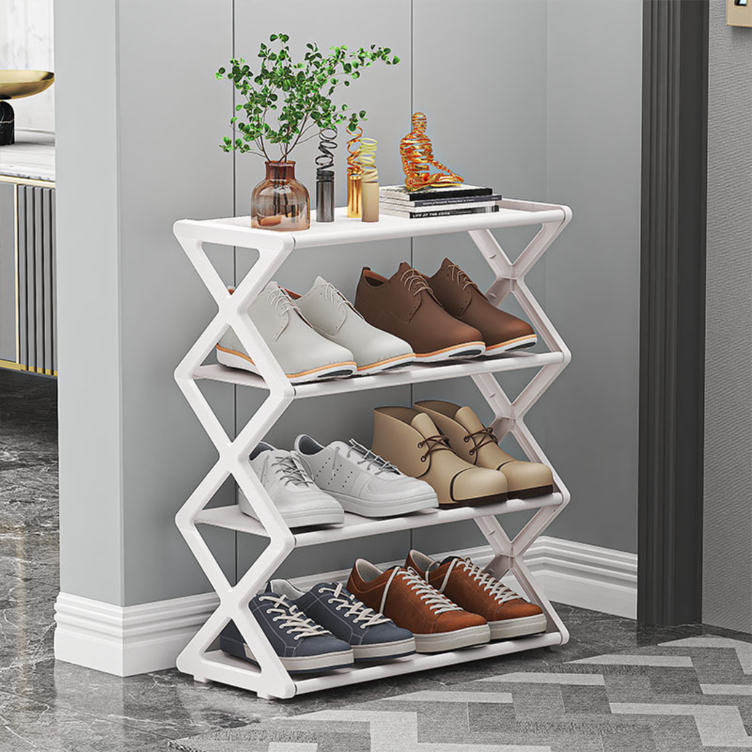 Zapatero plegable de 4 niveles para el hogar
