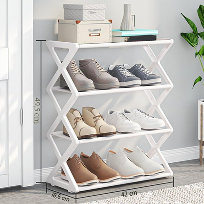 Zapatero plegable de 4 niveles para el hogar