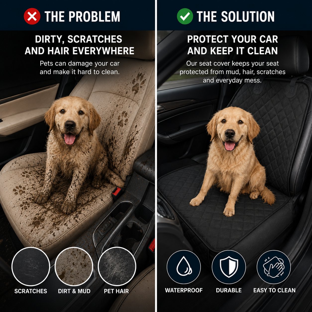 Tenmaro™ Dog Car Seat Cover
