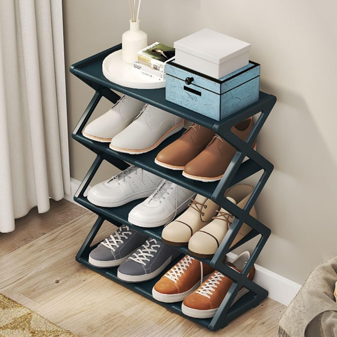 Zapatero plegable de 4 niveles para el hogar