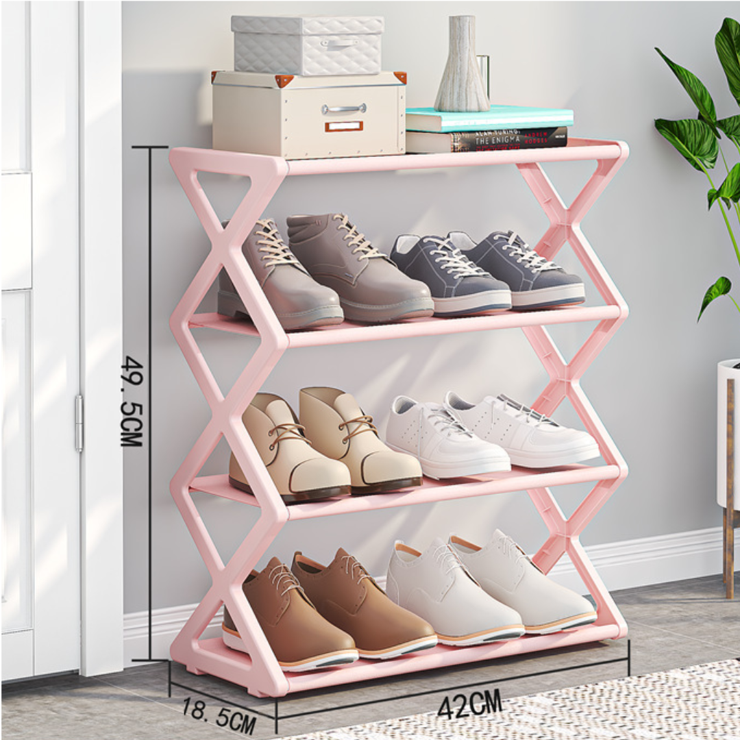 Zapatero plegable de 4 niveles para el hogar