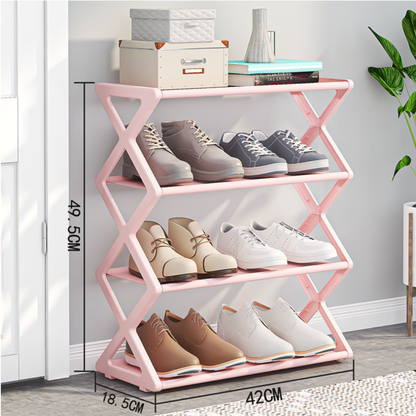 Zapatero plegable de 4 niveles para el hogar